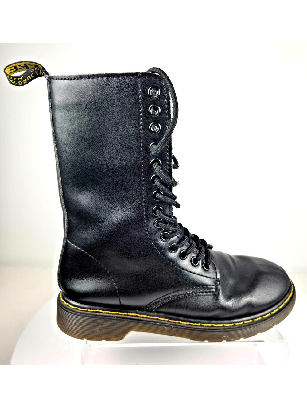 Dr Martens 9866 14-Eye Black Leather Combat Boots EU 39 England 90s Vintage